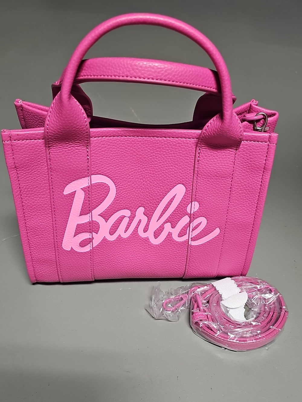 Limited Edition A Box Lunch Exclusive Barbie The Movie Pink Leather Tote Bag